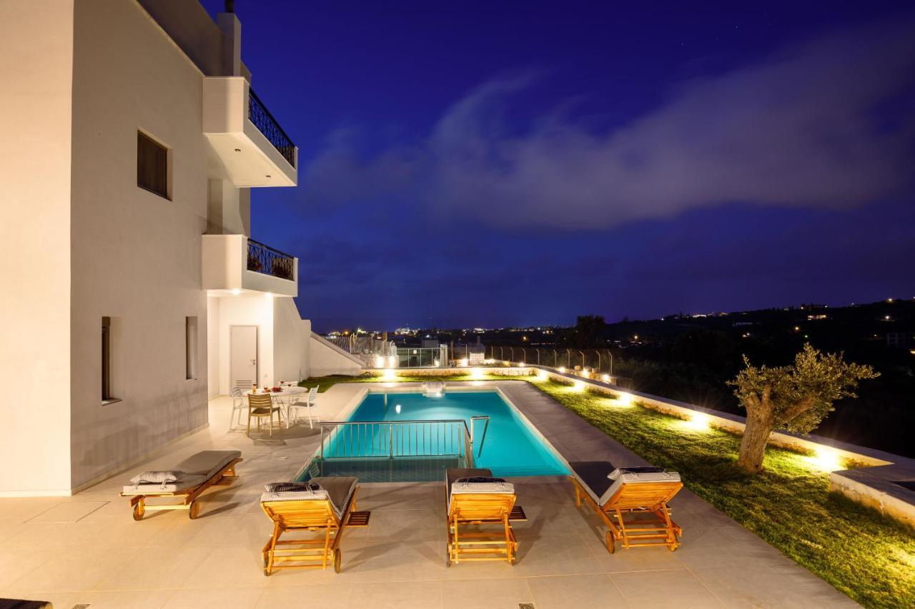 Apartment Tilio - New Apartment With Private Pool 1400M From The Beach Rethymno  Bagian luar foto